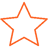 orange icon of star