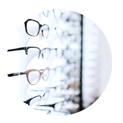 a selection of glasses frames
