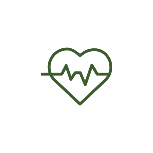 Green icon of heart