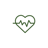 Green icon of heart