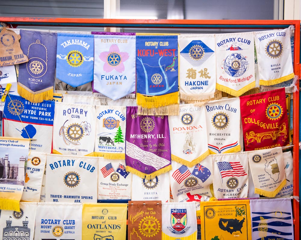 Rotary Club flags from around the world