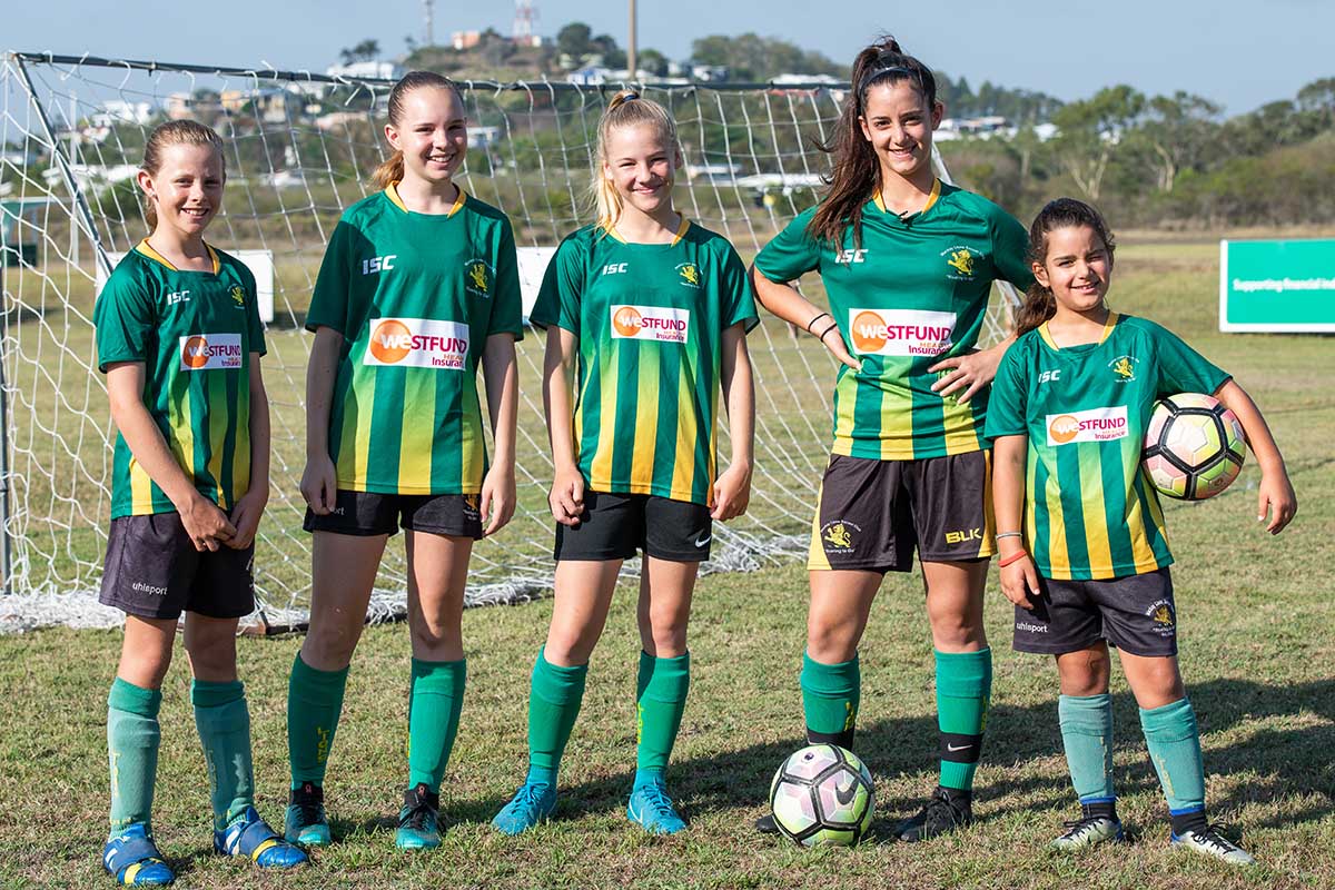 Young women's soccer team