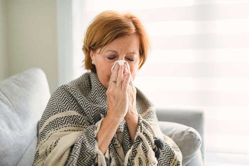 Woman with the flu
