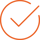 large orange tick