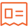 Orange icon of paper clipping