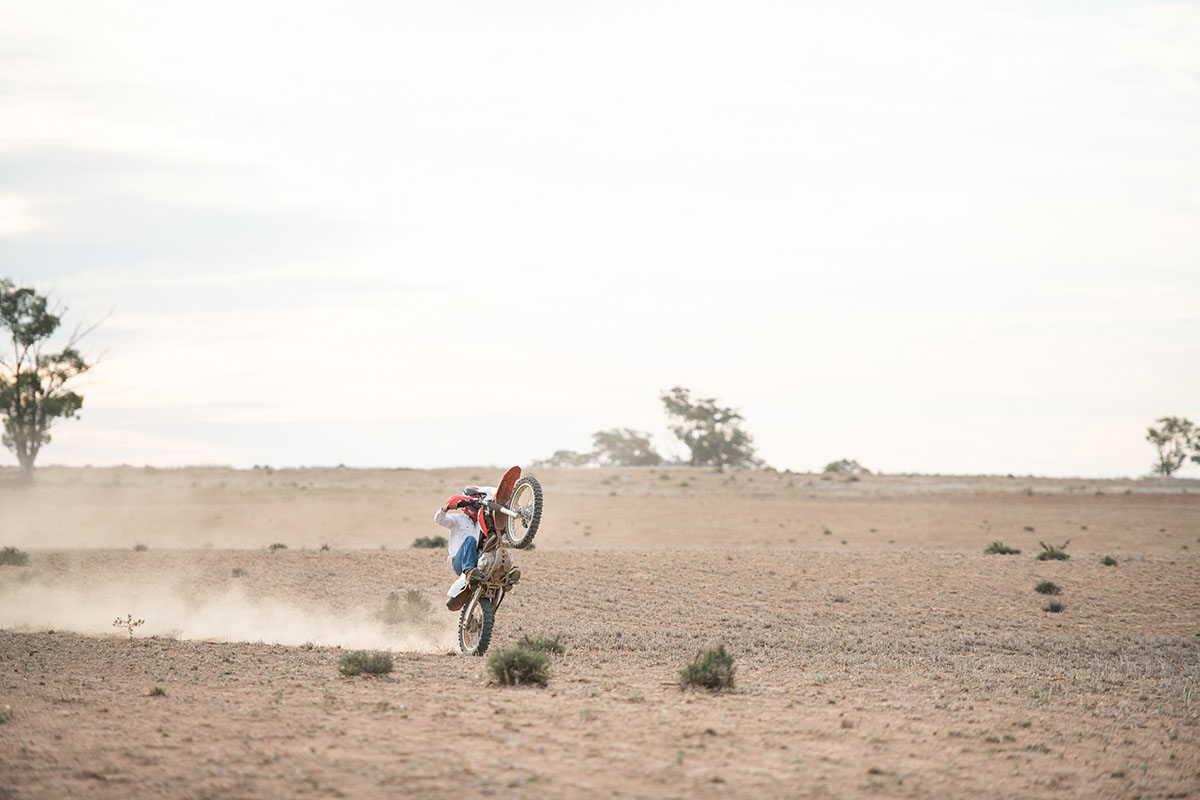 dirt bike on farm