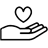 Illustration of heart above an outheld hand