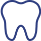 Blue icon of tooth