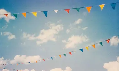 Colourful bunting in the sky