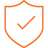 orange icon of trusted shield