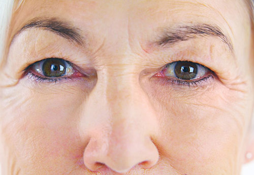 Close up of womens eyes