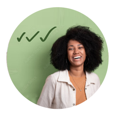 smiling girl on green background