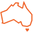 outline of map of Australia