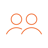 Orange icon of two people