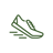 Green icon of running shoe