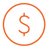 Icon of a dollar sign in a circle