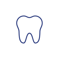 blue icon of a tooth