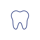 blue icon of a tooth