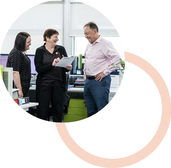 Westfund CEO Mark Genovese and staff talking